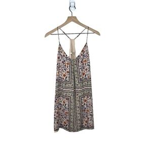 Lavender Brown Boho Racerback Sleeveless Dress